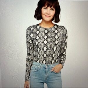 Sunday In Brooklyn Aston snakeskin print long sleeve shirt